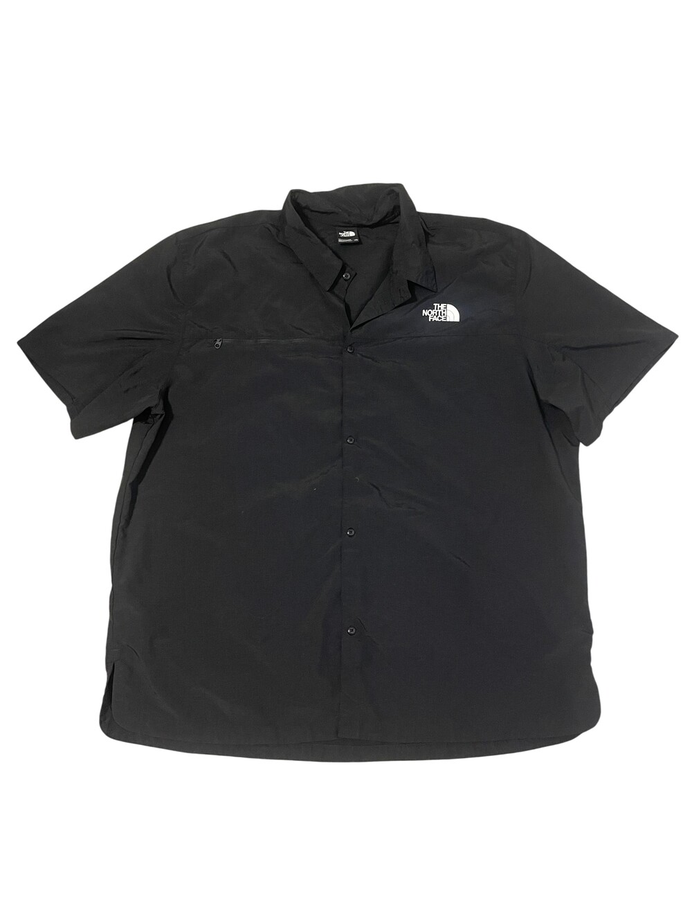 The North Face Shirt Mens 2XL Black Short Sleeve Button Front Outdoor Hiking